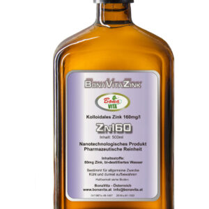 Kolloidales Zink 25 ppm – Hochwertige Lösung in dunkler Glasflasche für Immunsystem und Zellschutz